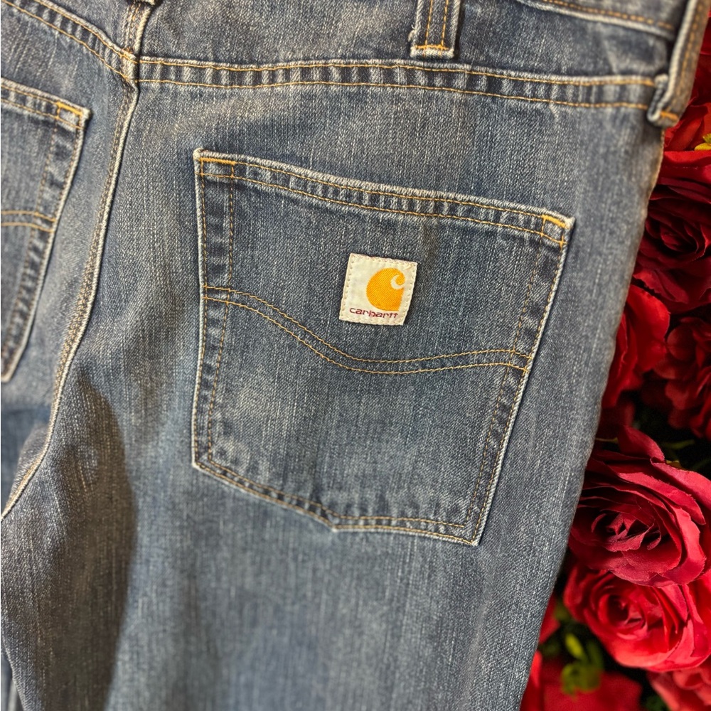 Carhartt Classic Blue Denim Pants storm defender,workwear,Durability,carpenter